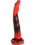 Creature Cocks - Large King Cobra 14" Long Silicone Dong - Red/Black