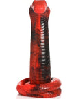 Creature Cocks - King Cobra Silicone Dildo - Red/Black