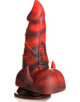 Creature Cocks - Horny Devil Demon Silicone Dildo - Red/Black