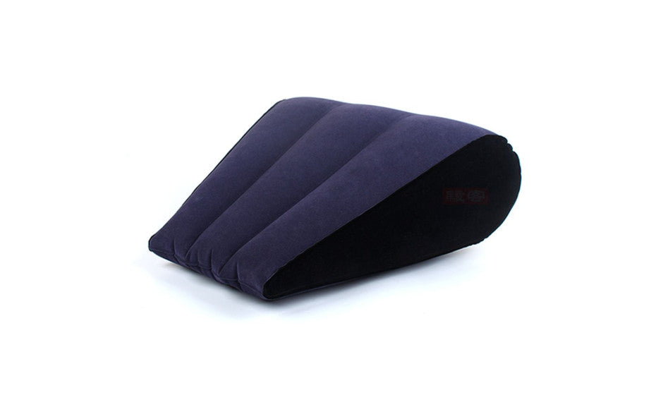 Inflatable Sex Positioning Tapered Wedge Cushion - Blue - K. P.