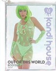 Rainbow Shrug Bikini Top Hot Pants Net Set incl Pasties - Rainbow - K. P.