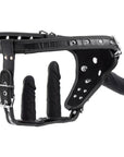 Strict - Double Penetration Strap On Harness - Black - K. P.