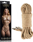 Rebellion Reign Rustic 10m Hemp Bondage Rope - Nude - K. P.