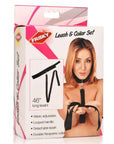 Neoprene Collar And Leash Set Black