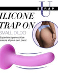 Pink Silicone Strap-On Dildo Small