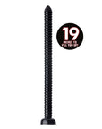 Hosed 19" Ribbed Anal Snake - Black