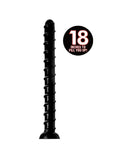 Hosed 18" Swirl Thick Anal Snake - Black