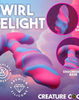 Unicorn Swirl Silicone Butt Plug Medium