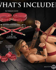 Crimson Captive Thigh Wrist Ankle Hog Tie Restraints