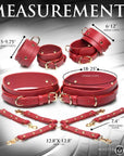 Crimson Captive Thigh Wrist Ankle Hog Tie Restraints