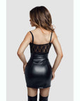 Glossy Nelly Dress Wetlook Black