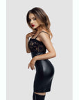 Glossy Nelly Dress Wetlook Black