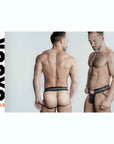 Oxballs Slingjock Upthrust Slider-Strap Jock Black Iron