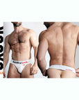 Oxballs Hunker Slider Strap Jock White Snow