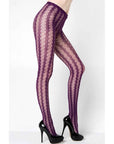 Stella Elyse Coiled Lines Fishnet Tights - Mulitple Colours