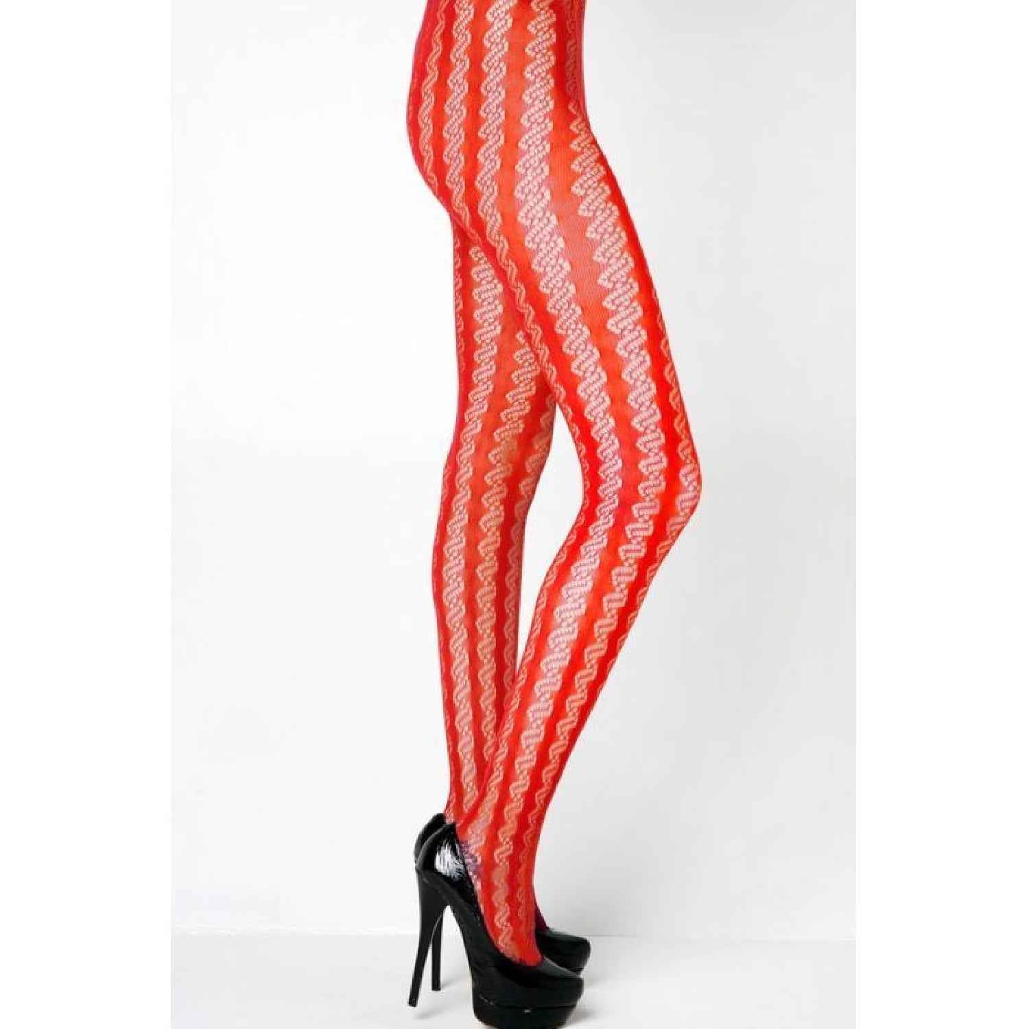 Stella Elyse Coiled Lines Fishnet Tights - Mulitple Colours