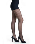 Sensual Arrow Mesh Tights - Black
