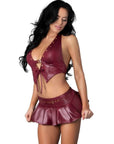 Seraphina Burgundy Seduction Two Piece Set