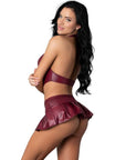 Seraphina Burgundy Seduction Two Piece Set