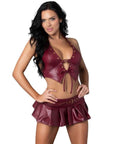 Seraphina Burgundy Seduction Two Piece Set