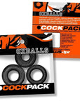 Cockpack 3 Pc Ring Set Black
