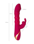 Rabbit Vibrator with Moving Shaft Rings - Tenty - Burgundy - K. P.