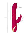 Rabbit Vibrator with Moving Shaft Rings - Tenty - Burgundy - K. P.