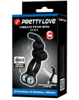 Yusuf - Vibrating Cockring with Steele Balls (Black)