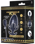 Inflatable Silicone Anal Plug With Plug (Black)