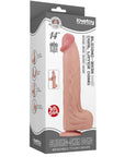 14'' King Sized Sliding Skin Dual Layer Dong (Flesh)
