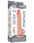 9.5'' Sliding Skin Dual Layer Dong (Flesh)
