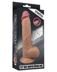 8.5'' Dual layered Platinum Silicone Cock (Flesh)