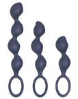 3-In-1 Silicone Anal Plug Set (Black)