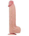 14'' King Sized Sliding Skin Dual Layer Dong (Flesh)