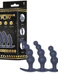 3-In-1 Silicone Anal Plug Set (Black)