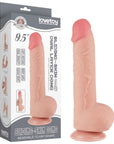 9.5'' Sliding Skin Dual Layer Dong (Flesh)