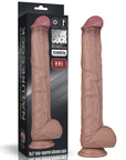 14.5" Dual Layered Bendable Silicone Cock XXL - Flesh - K. P.