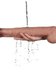 14.5" Dual Layered Bendable Silicone Cock XXL - Flesh - K. P.