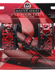 The Master Series - Crimson Tied Embossed Wrist & Ankle Cuffs - Red/Black - K. P.