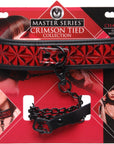 The Master Series - Crimson Tied Collar With Leash - Red/Black - K. P.