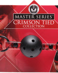 The Master Series - Crimson Tied Breathable Ball Gag - Red/Black - K. P.