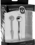 The Master Series - Chasm Stainless Steel Cum-Thru Urethral Insert - Silver - K. P.