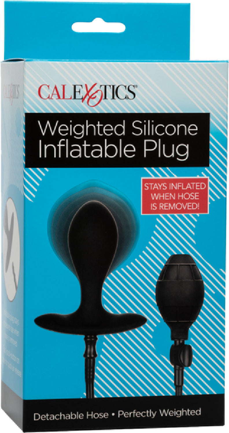 Weighted Silicone Inflatable Plug - Black - K. P.