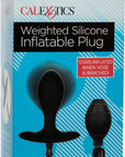 Weighted Silicone Inflatable Plug - Black - K. P.