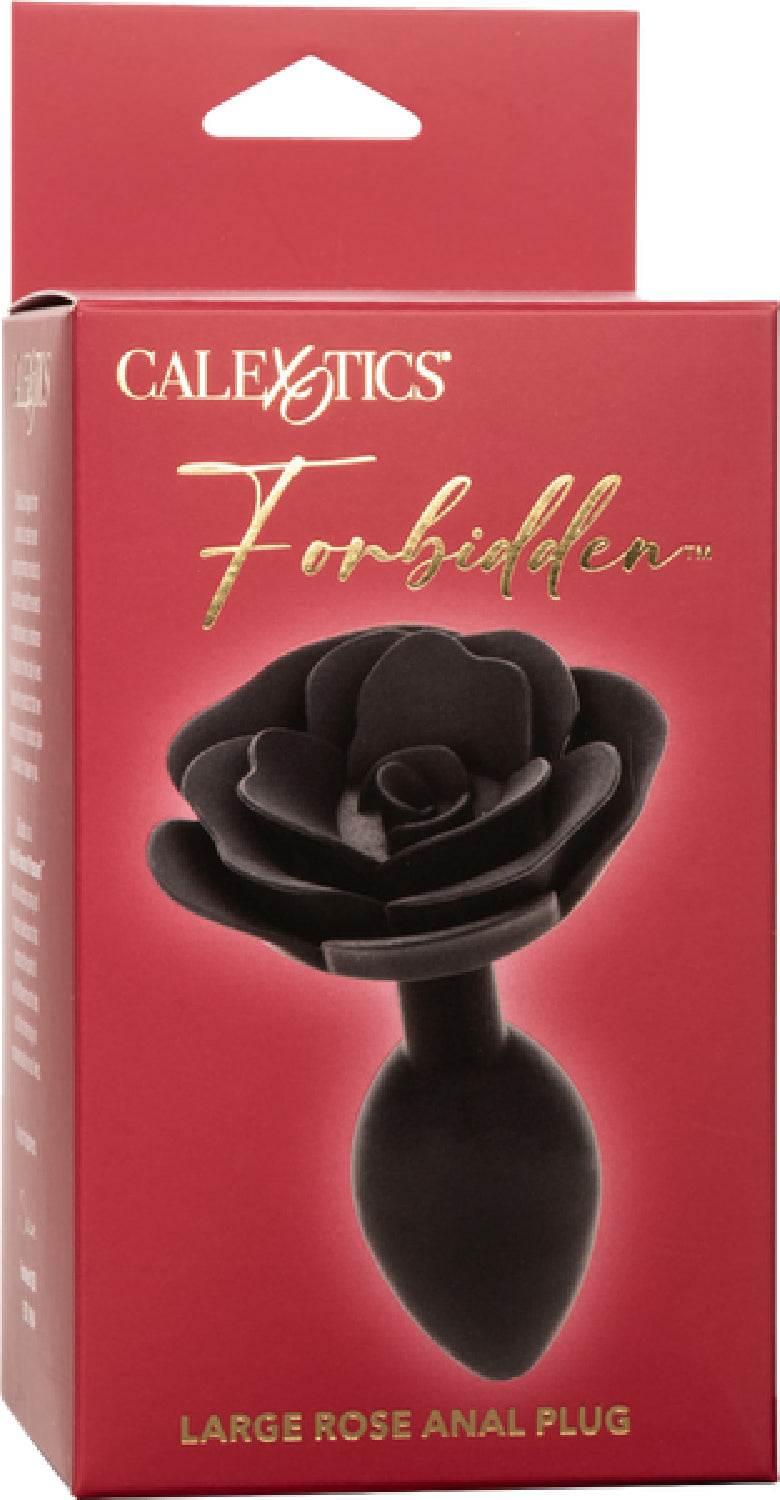 Forbidden - Large Rose Anal Plug - Black - K. P.