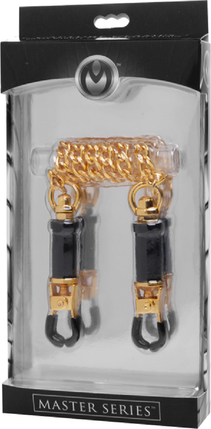 The Master Series - Deluxe Adjustable Nipple Clamps - Gold - K. P.