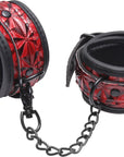 The Master Series - Crimson Tied Embossed Wrist & Ankle Cuffs - Red/Black - K. P.