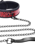 The Master Series - Crimson Tied Collar With Leash - Red/Black - K. P.