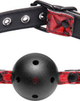 The Master Series - Crimson Tied Breathable Ball Gag - Red/Black - K. P.