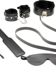 The Master Series - Hook Up 10 Piece Plush Bondage Set - Black - K. P.